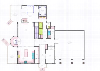 Case Custom Home Schematic Design CD 3.1 1st Level Floor Plan